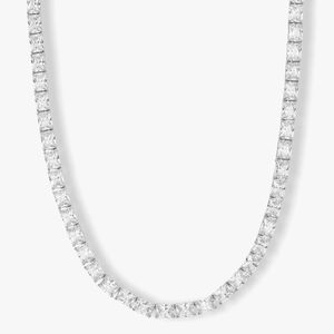 Melinda Maria Grand Slam Tennis Necklace - Silver 16" | Diamondettes New ✨FIRM